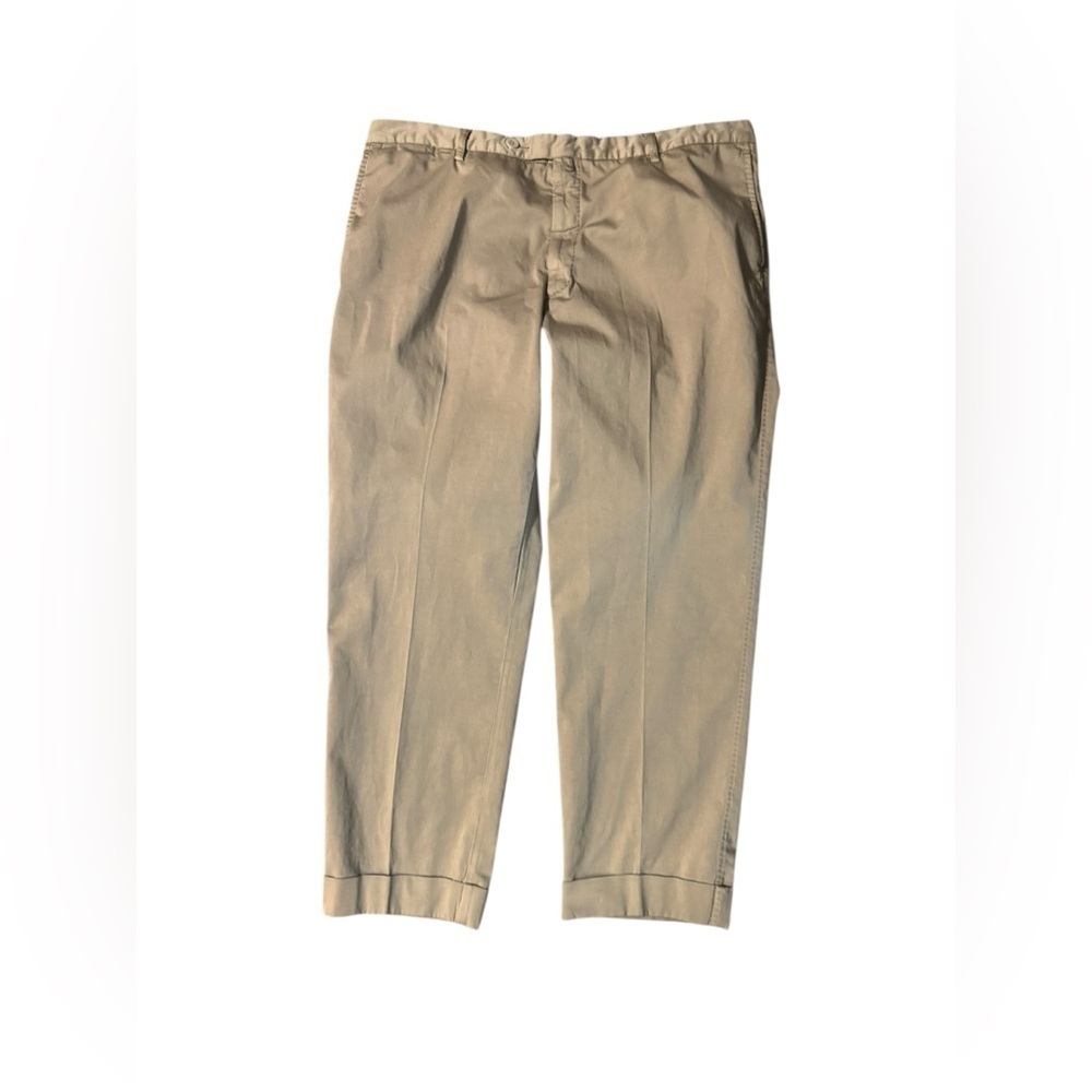 Tincati Milano Men’s Beige Khaki Pants Size 40 X 28 Preppy Italian Academia Silk